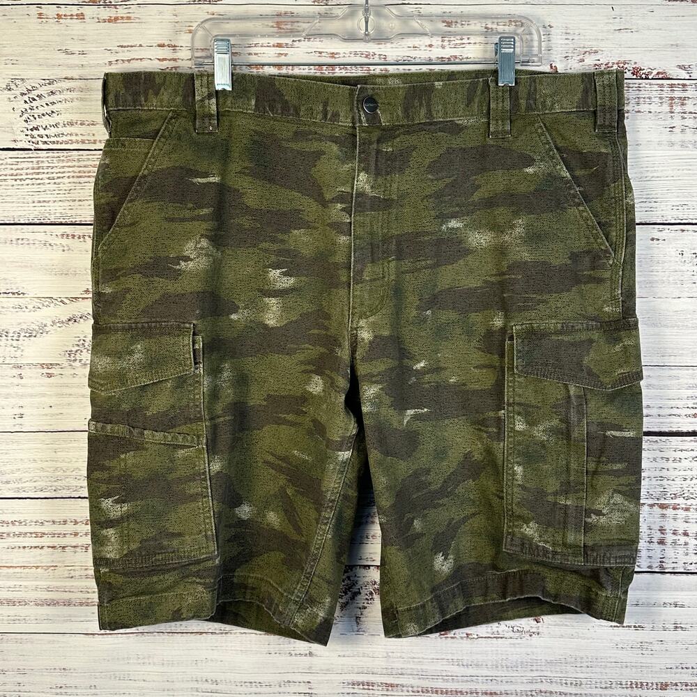 Carhartt Rugged Flex Relaxed Fit Canvas Cargo Work Shorts Camo BS3542-M Mens 42